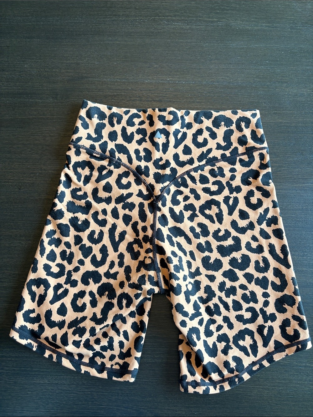 High-Rise Leopard Print Bike Shorts - Picture 3 of 4